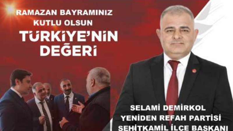 Yeniden refah partisi Şehitkamil ilçe başkanı Selami Demirkol