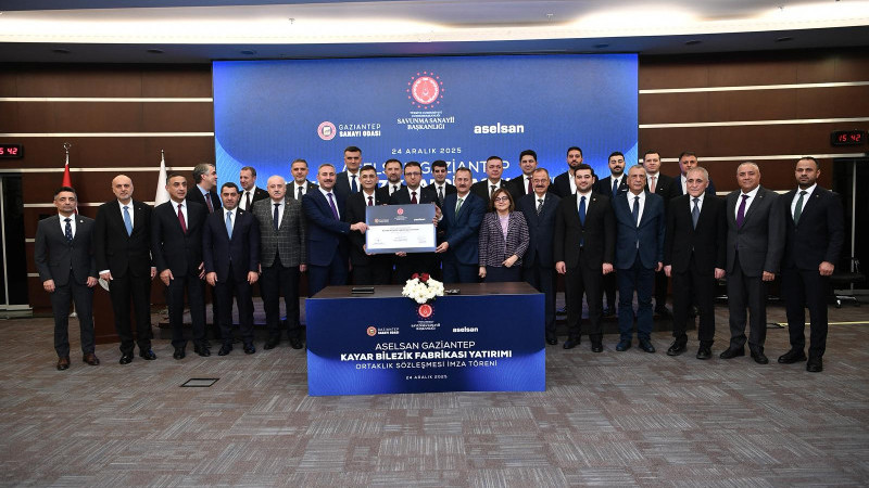 ASELSAN GAZİANTEP KAYAR BİLEZİK FABRİKASI İÇİN ORTAKLIK İMZA TÖRENİ GERÇEKLEŞTİRİLDİ
