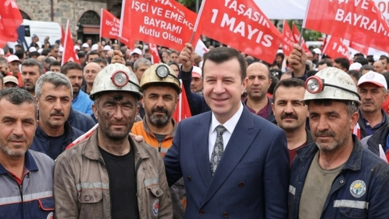 1 MAYIS’TA “MADEN İŞÇİSİNİN EMEĞİ ÖDENMİYOR, ADALET YOK SAYILIYOR”